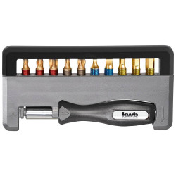 kwb 154020 Bit set 12-piece fits pocket titanium Bits magnetic holder