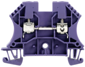 Through terminal block, screw connection, 0.5-6.0 mm², 2 pole, 24 A, 8 kV, purple, 1037820000