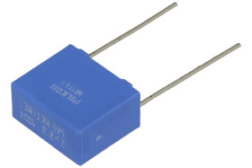 Kondensator; poliestrowy; MKT; 2,2uF; 100V DC/63V AC; PCMT468; PCMT46828225; 5%; 8,5x15x18mm; 15mm; taśma; -55...+105°C; Pilkor;