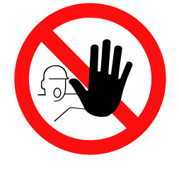 Tablica zakazująca PVC Czarny, czerwony Nieupoważnionym wstęp wzbroniony Tak, 200 x 200mm Etykieta