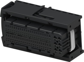 Socket, unequipped, 94 pole, straight, 4 rows, black, 1-1355136-3