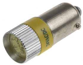 Lampka kontrolna Żółty 24V ac/dc BA9s LED średnica 10mm długość 28mm