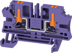 Through terminal block, push-in connection, 4.0 mm², 32 A, 8 kV, purple, 2871920000