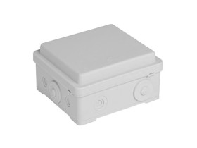 Puszka naścienna przyłączeniowa 100x52x100 mm, z 4 dławnicami, IP54, odporna na UV, NPP100 szara 35380002