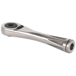 Sealey AK6962 Bit Driver Ratchet Micro 1/4&quot; Hex Stainless Steel