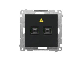 SIMON 55 Gniazdo światłowodowe / optyczne podwójne SC/APC czarny mat TGS2.01/149 KONTAKT SIMON