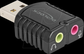 65964 External USB sound card 24 Bit / 96 kHz Plug &amp; Play