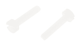 Śruba maszynowa M2.5 łeb z łbem walcowym Nylon długość 12.0mm skok 0.45mm