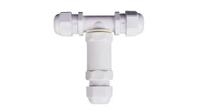 Mufa Kablowa Z Dławikami Na Kable Do 3X4mm2 Hermetyczna Ip68 Uv Trójnik Biała...