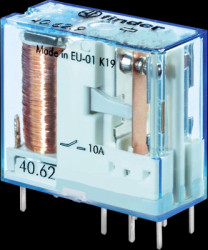 Relay, 2 Form C (NO/NC), 6 V (DC), 55 Ω, 10 A, 400 V (AC), monostable, 40.62.9.006.4000