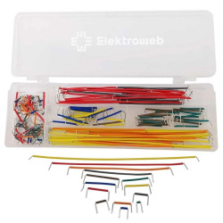 Zestaw przewodów do płytki stykowej w organizerze zworki przewody 140 szt.