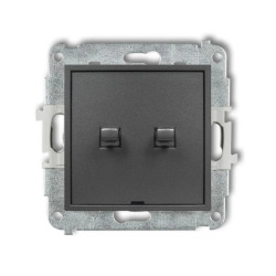 MINI Mechanizm łącznika podwójnego schodowego w stylu amerykańskim (dwa klawisze bez piktogramów) grafitowy 11MWPUS-33.1