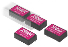 DC converter, 10.8-13.2 VDC, 2 W, 2 outputs, ±15 VDC, 59 % efficiency, TEM 2-1222