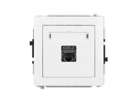 DECO Gniazdo komputerowe RJ45 kat.7 ekranowane 8-stykowy biały DGK-9 KARLIK