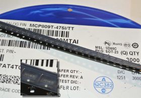 MCP809T-475I/TT Układ nadzorujący; push-pull; 4,75V SOT-23 [opakowanie 100 sztuk]
