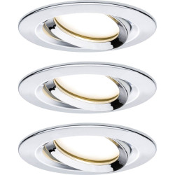 Paulmann 93684 Nova Plus Bathroom Recessed Light Set LED 20.4W Chrome