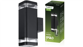 Kinkiet Ogrodowy Zewnętrzna Elewacyjny 2Xgu10 Led Ip54 Góra Dół Epsilo Lumiled