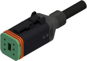 Connection cable, socket, 6 pole, straight to openend, 2m