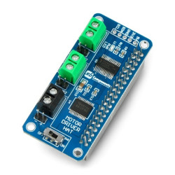 Motor Driver HAT TB6612FNG - dwukanałowy sterownik silników 12V/3A do Raspberry Pi - SB Components SKU21789