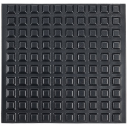 R-TECH 310023 PU Square Protective Feet 12.7 x 12.7 x 3.1 - Black - Sheet 100