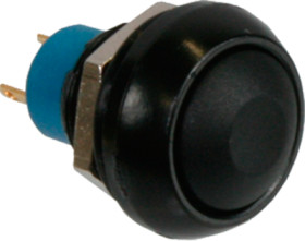 Vandal-proof pushbutton, 1 pole, black, unlit , 5 A/28 VDC, mounting Ø 13.6 mm, IP67, IPR3SAD2