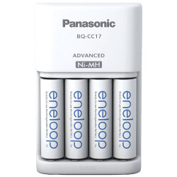 Panasonic 52017E40 Charger BQ-CC17 &#x2B; 4x Precharged NiMH AA Batteries
