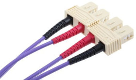 Kabel światłowodowy, średnica: 50/125μm, OM3 Wielomodowy, Fioletowy, SC/SC