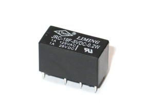 Przekaźnik DC 5V 1A JRC-19F-5VDC-0,2W 1A przy 125V 8 pin 2 sekcje...