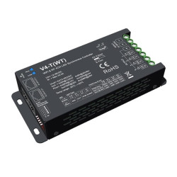 4-kanałowy sterownik Wi-Fi (Tuya) LED 32.5A 12-48VDC DMX512 (RJ45)