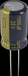 EEUFC1E102 Electrolytic capacitor, radial, 1000 µF, 25 V, 105°C, low ESR, A