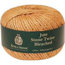 Kent &amp; Stowe 70100830 Jute Twine Bleached Stone 150m (250g)