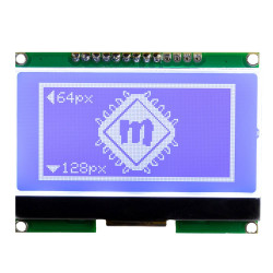 Wyświetlacz LCD 128x64px niebieski SPI ST7565R