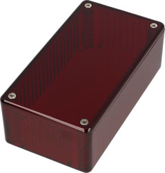 PC enclosure, (L x W x H) 120 x 65 x 40 mm, red/transparent, IP54, 1591CTRD