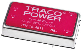 Przetwornica DC-DC, 15W, Uwe 36 → 75 V DC, Uwy 5V dc, Iwy 3A, TRACOPOWER