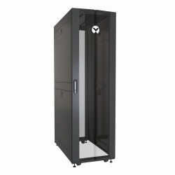 Vertiv VR3107, Stojak wolnostojący, 48U, 1361 kg, Zamek, Regulowane nóżki, Zarządzanie okablowaniem