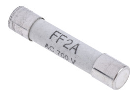 Bezpiecznik 2A 6.3 x 32mmFF 700V ac RS PRO