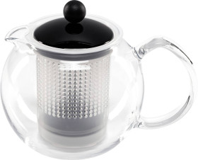 bodum ASSAM F/PLST 1 Liter Zaparzacz do herbaty przeźroczysty, czarny