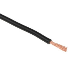 Przewód jednożyłowy linkowy, 2491X, 2,5 mm², 50/0,25 mm, 13 AWG, PVC, 750 V, Czarny, dł. 100m, RS PRO