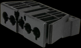 Panel plug, 5 pole, 0.5-2.5 mm², clamping points: 2, black, plug-in connection, 20 A, 168765