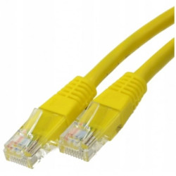 Patchcord UTP kat.5e kabel sieciowy LAN 2x RJ45 linka żółty 10m