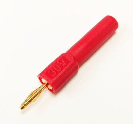 26.452.1 adapter wtyk bananowy 2mm / gniazdo bananowe 4mm, czerwony