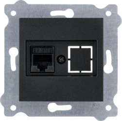 Gniazdo kompterowe kat.6 Czarny Metalik 253/14E EXEN