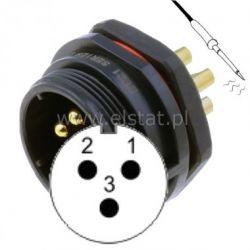 Złącze przemysłowe SP2112/P3 WT, panel ( 3P 30A )