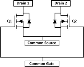 30-V, N channel NexFET™ power MOSFET, dual common source SON 3 mm x 3 mm, 38 mOhm
