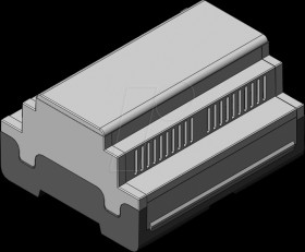 449-360-50 apraRail DB 6 modules, ventilated, closed