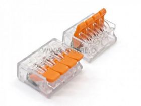 Złączka Wago 4x4mm wielokrotnego użytku, mała