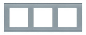 Simon 55 Ramka 3-krotna Nature Szkło mrożone szare TRN3/176