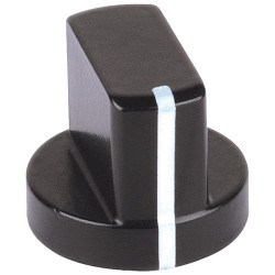 Mentor 5583.6631 Aluminium Wing Knob With Setscrew - Black - 24.5mm