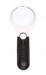 LUPA RĘCZNA 75mm3x/22mm/45x Z PODŚWIET.