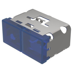 Soczewki do wskaźników, 03-902, Niebieski, Prostokąt, długość: 38